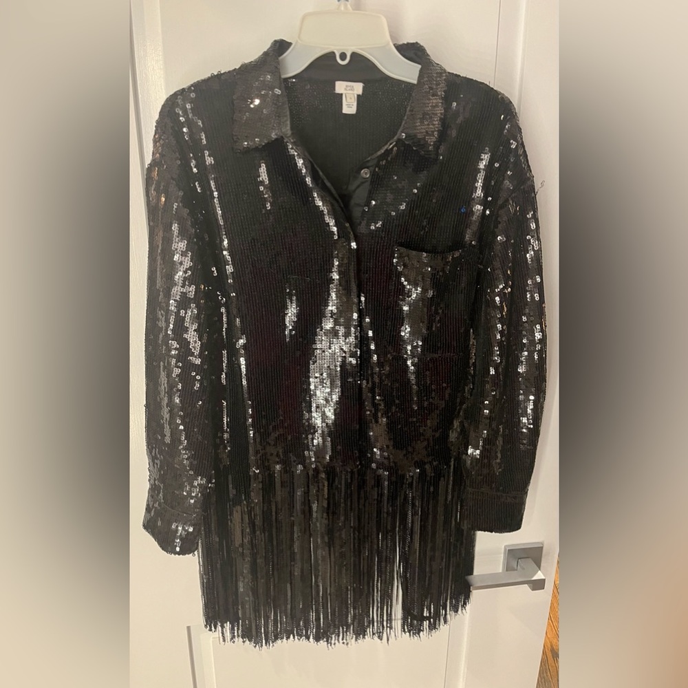 Sequin tasseled top from River Island in the UK